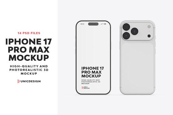 IPhone 17 Pro Max Mockup | Realistic PSD Templates - Etsy Finland
