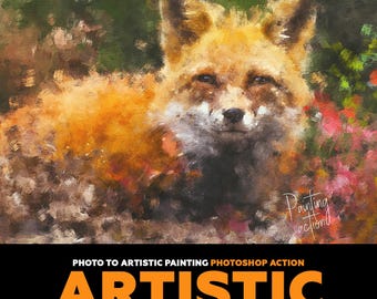 Artistic Painting Effect Photoshop Action: Oil, Watercolor, Acrylic