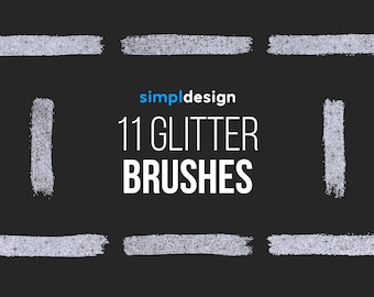 Pinceles de Photoshop con purpurina / Efecto de brillo y destellos (Descarga digital)