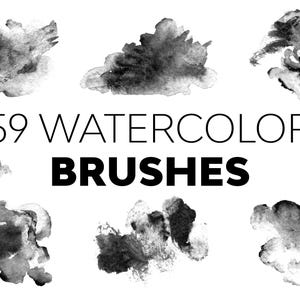 59 Watercolor Photoshop Brushes Set | High-Quality Brushes for Digital Art, Painting & Design | Perfect for Creative Projects