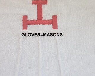 Set Massonico Royal Arch Premium: Grembiule In Pelle D'agnello, Custodia, Colletto Con Gioiello E Guanti In Cotone