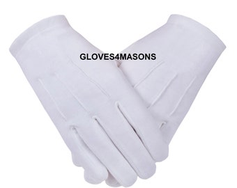 Men's Plain White Cotton Gloves for All Occasion