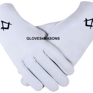 Guantes de piel de cabrito masónicos de Freemasons en N.BLUE S&C