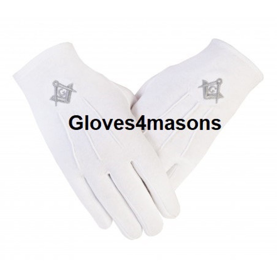 Freemasons Masonic Cotton Gloves In Royal Blue SC&G - Foto 7