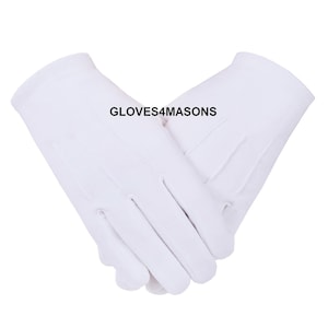 Plain White Cotton Gloves  for All Occasions