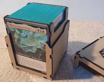 Trading Card Deck Box with Window -  3MM, 1/8" .AI, SVG, DXF Digital Design File
