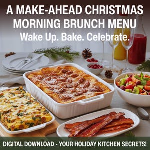Christmas Brunch Recipe Cards | Make-Ahead Holiday Breakfast (Digital Download)