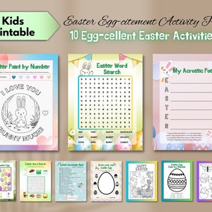 Easter Activity Pack | Printable Easter Games for Kids Bundle | Easter Bunny Games | Printable Easter Coloring Sheets | Easter Egg Hunt