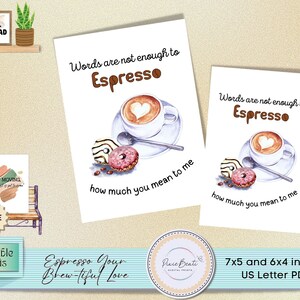 Espresso Your Love | Printable Anniversary Card Coffee | Printable Love Card | Card for Him/Her | Love Card Printable | Birthday Card Funny