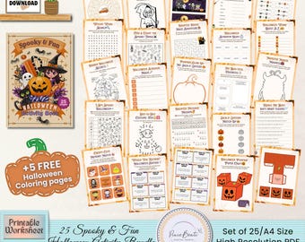 Halloween Activity Book for Kids: Spooky Games, Puzzles (PDF)