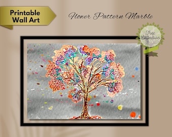 Watercolor Tree Painting: Botanical Wall Art (Digital Download)