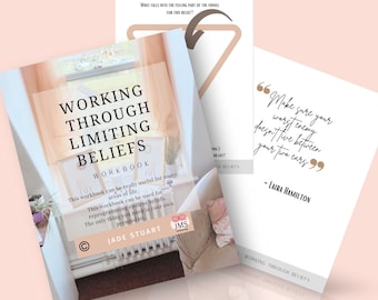 Cuaderno de trabajo con entrenamiento para trabajar con creencias limitantes