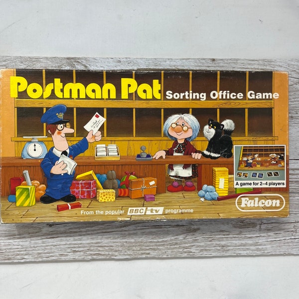 Vintage 1983 Postman Pat Sorting Office game, Matching Pairs Game, Falcon Games