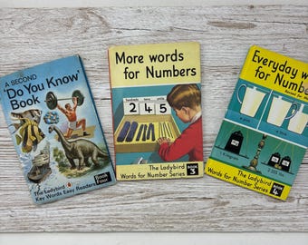 Vintage 1970s Ladybird children’s educational books, choice of titles.