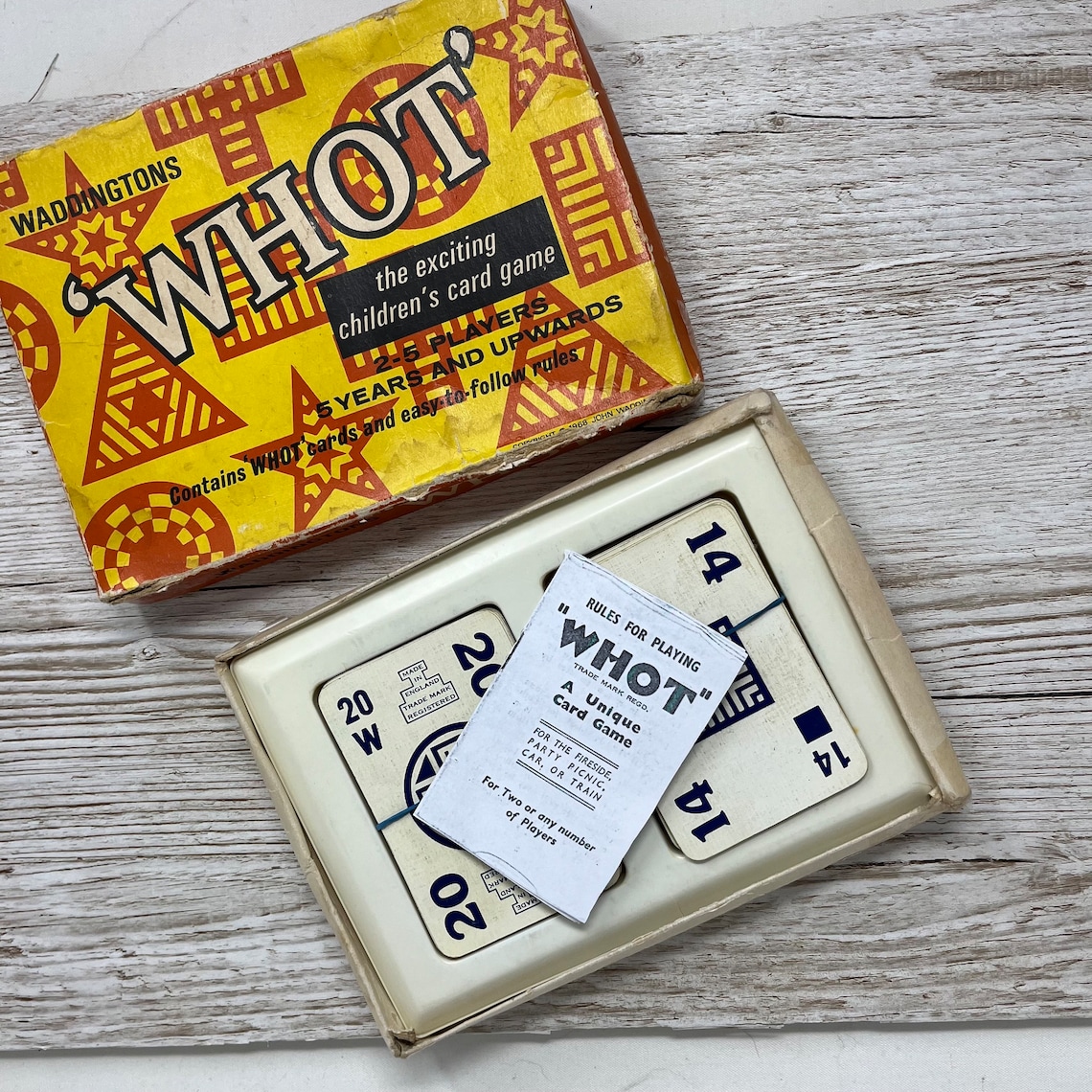 Vintage 1960s Waddingtons Whot Card Game and Instructions - Etsy