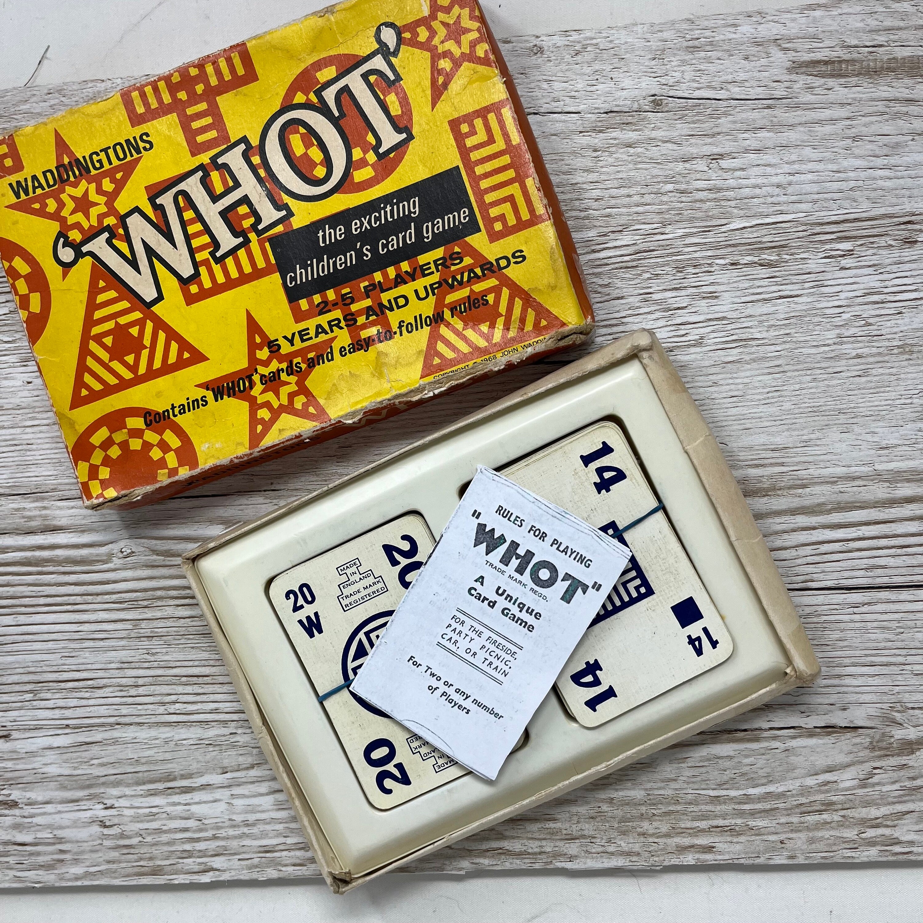 Vintage 1960s Waddingtons Whot Card Game and Instructions - Etsy