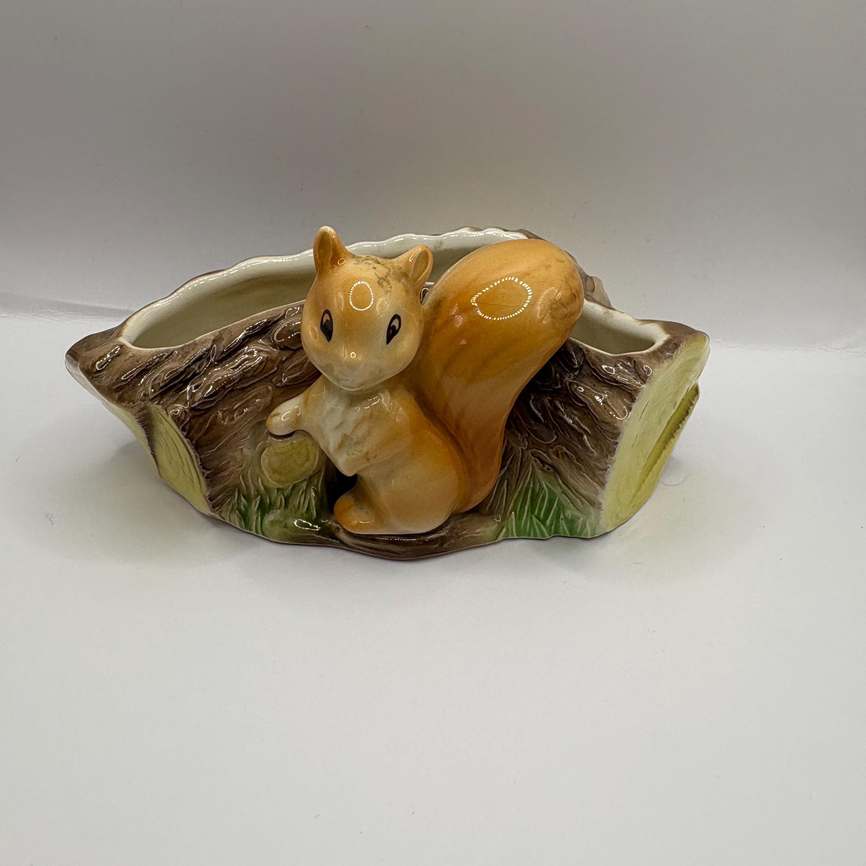 Vintage 1950s Hornsea Pottery Fauna Royal Squirrel Flower Planter