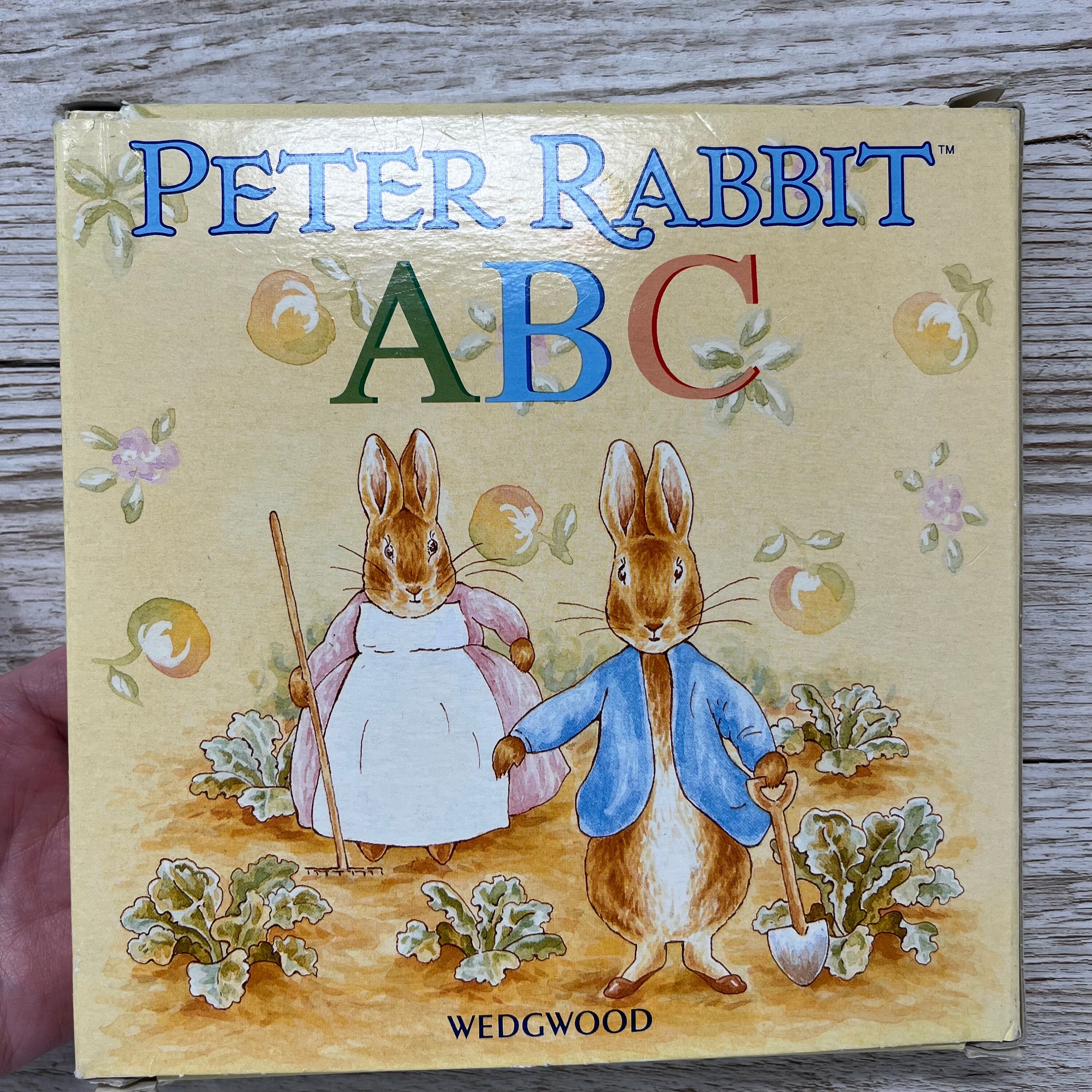 Vintage 1997 Wedgwood Peter Rabbit 18cm ABC Plate in Original Box