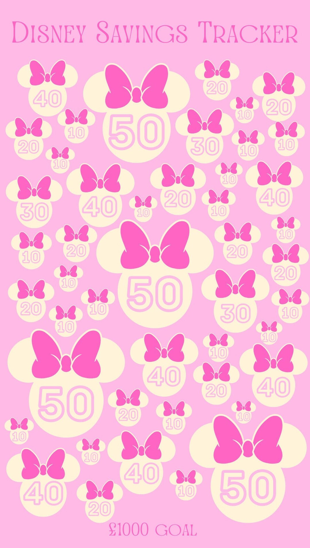 Printable Minnie Mouse Savings Challenge - Etsy