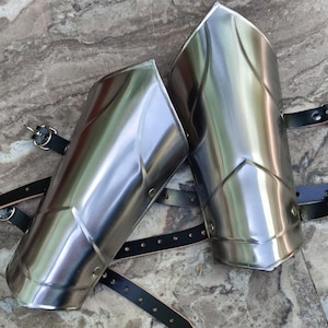 Medieval Steel Bracers: Crusader Arm Guards, Larp Armour