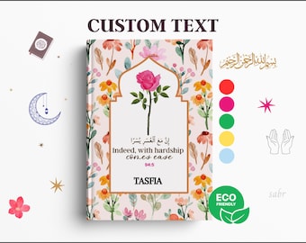 Personalised Islamic Notebook, Quran Study Journal, Gift for Muslim Women – Deen Diary, Muslimah Gift For Eid, Wedding, Birthday, Graduation