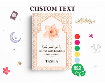 Personalised Islamic Notebook, Quran Study Journal, Gift for Muslim Women – Deen Diary, Muslimah Gift For Eid, Wedding, Birthday, Graduation