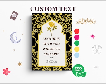Personalised Islamic Notebook, Quran Study Journal, Gift for Muslim Women – Deen Diary, Muslimah Gift For Eid, Wedding, Birthday, Graduation