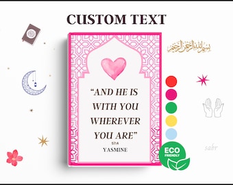 Personalised Islamic Notebook, Quran Study Journal, Gift for Muslim Women – Deen Diary, Muslimah Gift For Eid, Wedding, Birthday, Graduation