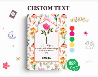 Personalised Islamic Notebook, Quran Study Journal, Gift for Muslim Women – Deen Diary, Muslimah Gift For Eid, Wedding, Birthday, Graduation