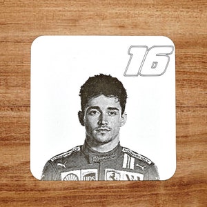 Formula 1 Driver Coaster - Perfect gift for F1 Fans both Men and Women Charles Leclerc