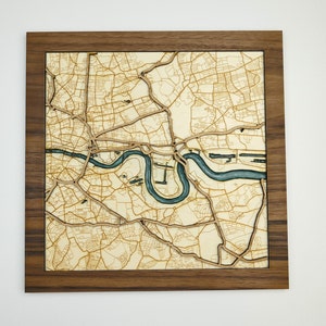Wooden Map of Any City in the World | Unique Personalized Gift for Birthday, Wedding, housewarming| Wood and Epoxy Resin