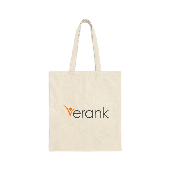 eRank Cotton Canvas Tote Bag, Grocery or Everyday Handbag for Carrying Essentials, eRank Branded Merchandise