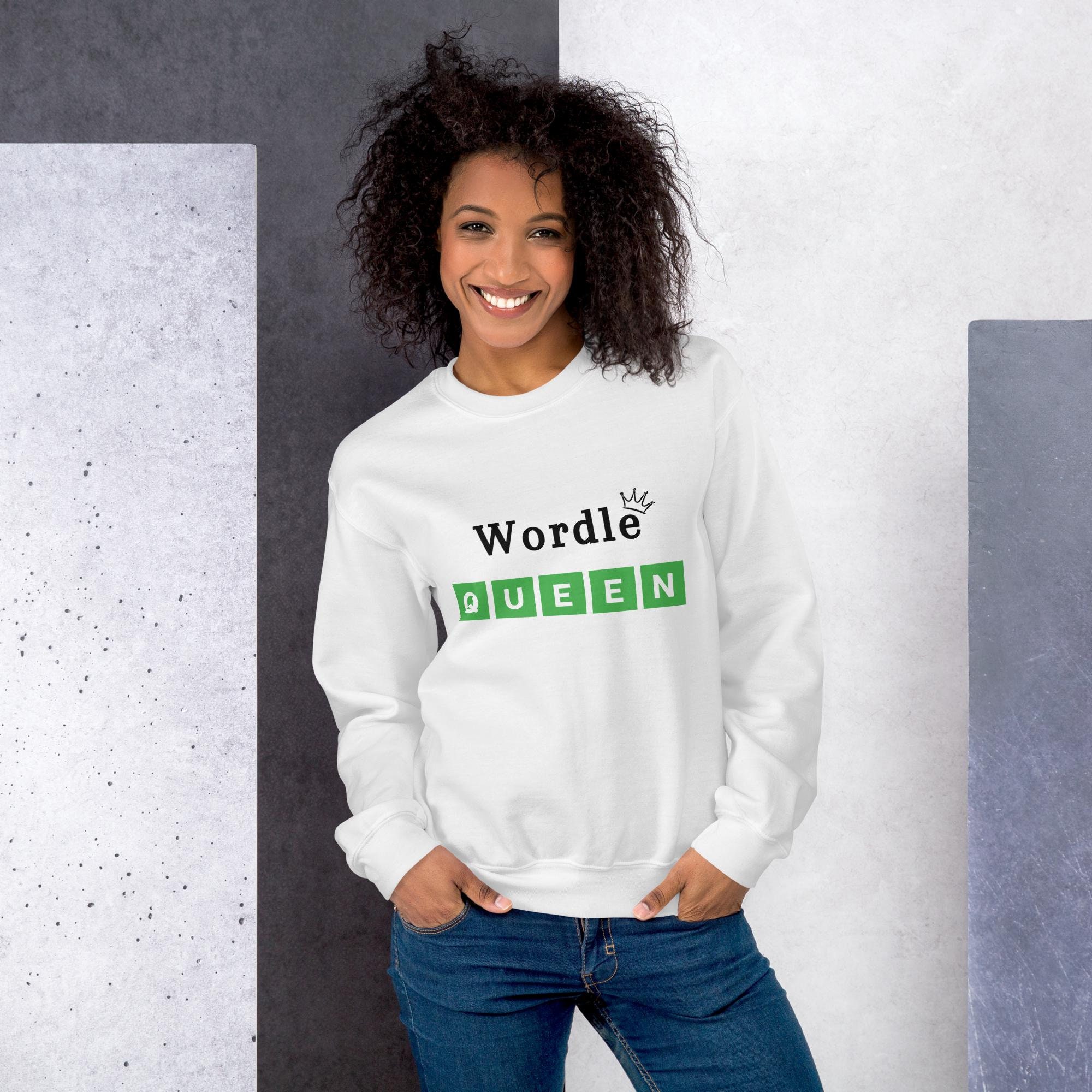 Wordle Queen Sweatshirt, Wordle Gift, Wordle Birthday Gift, Wordle Christmas Gift, Wordle Gift For Her, Wordle Gift Women, Xmas Wordle Fan