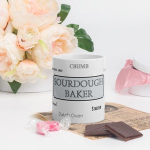 Sourdough Starter, Sourdough Bread, Sourdough Crock, Sourdough Gift, Sourdough Kit, Gift for Baker, Sourdough Mug, Baking Bread, Kitchen