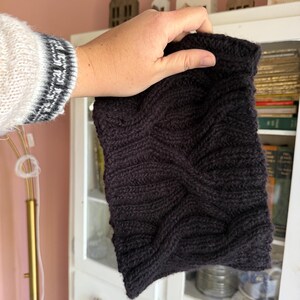 Luxury 100% Cashmere Cabled Cowl – Reversible, Hand-Knit, Ultra Soft and Slouchy Neck Warmer