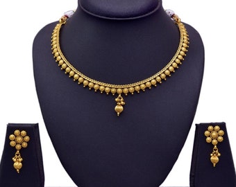 Rofarword South Indian Jewellery Set /Temple Jewelry Set /Choker Necklace / Choker Set/ Bollywood Jewelry/ Indian Jewelry/ Gifts