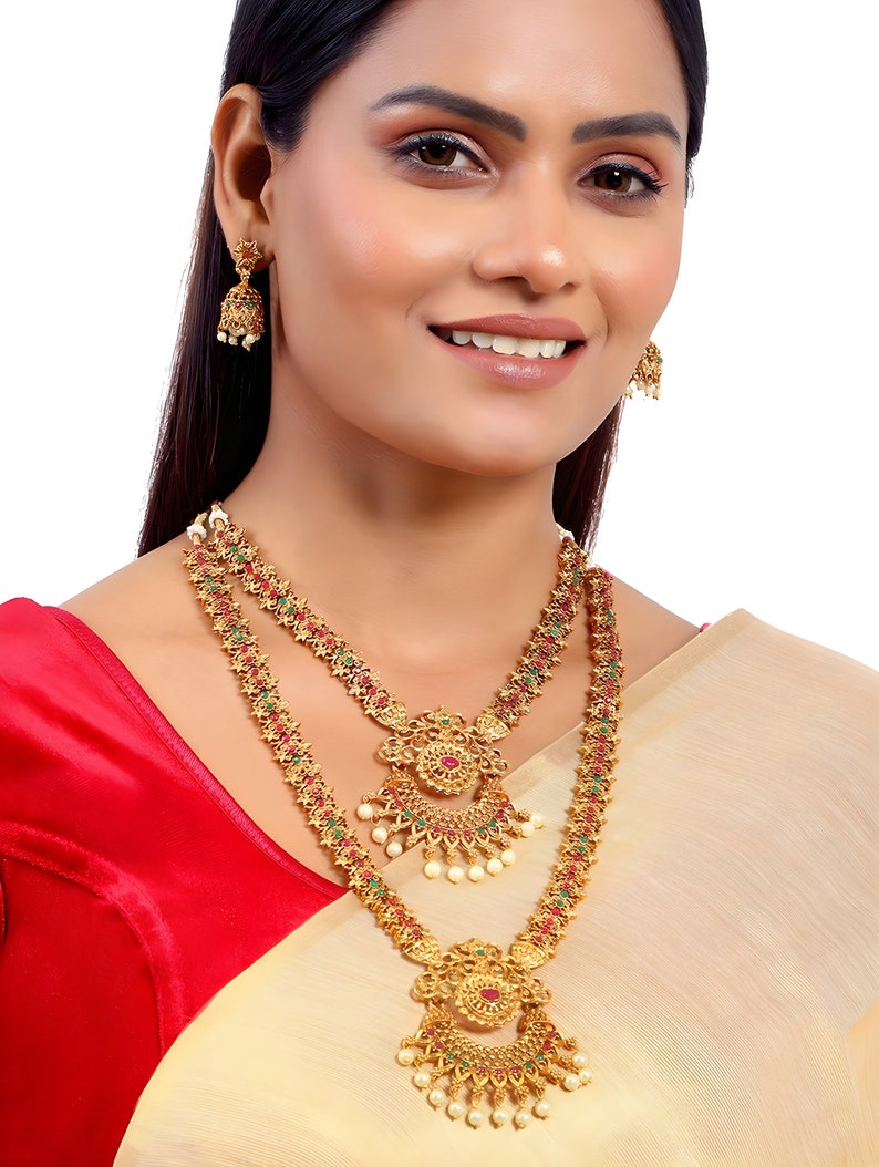 Rofarword South Indian Jewellery Set /Temple Jewelry Set /Choker Necklace / Choker Set/ Bollywood Jewelry/ Indian Jewelry/ Gifts Jali-Combo