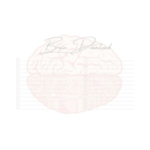 Digital Download 3x5 Printable Brain Download Brain Dump Card