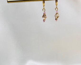 vergoldete Perlenohrringe | 18 Karat vergoldete Creolen