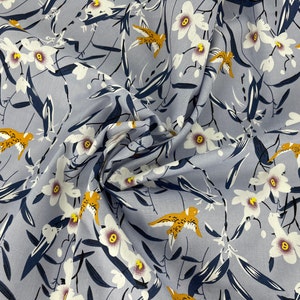 Cotton Poplin Swallow Print