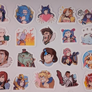 League of Legends Emotes Stickers 36 Pcs