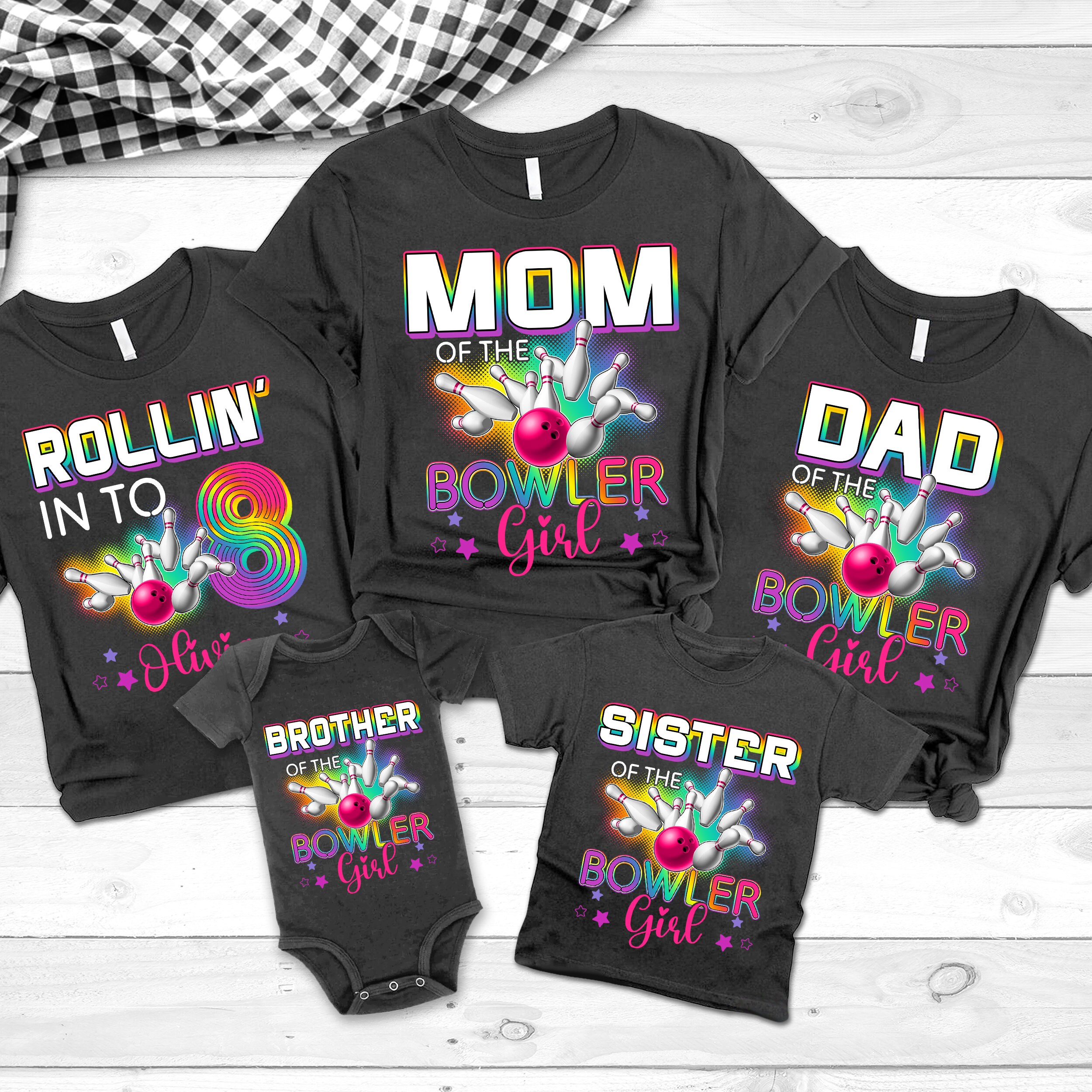 Bowler Family Birthday Shirts, Birthday Bowler For Girl, Bowling Birthday Family Matching, Birthday Bowler Girl Matching Family