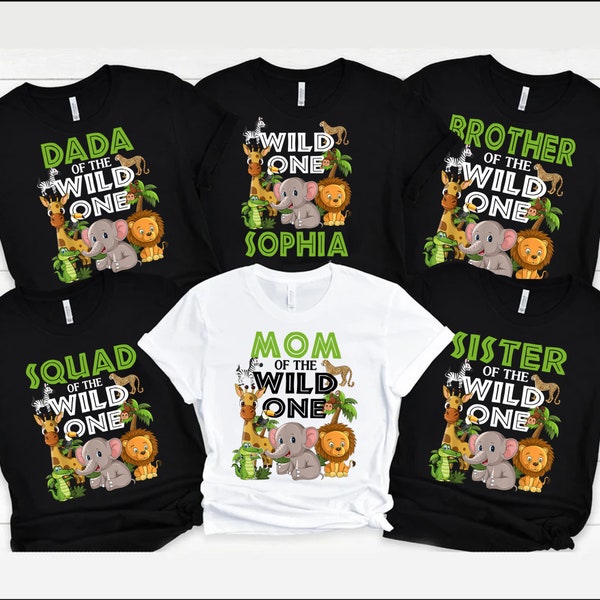 Wild One Family Matching Shirts, Wild One Birthday Boy,Wild One Safari Birthday, Wild One Birthday Party, Birthday Safari Jungle Animal