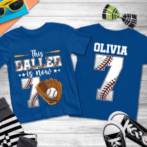 Baseball Birthday shirt, Boy birthday shirt, baseball birthday party shirt, Custom Age name Birthday Shirt, personalized birthday boy shirts image 3