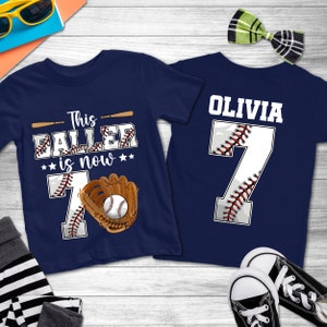 Baseball Birthday shirt, Boy birthday shirt, baseball birthday party shirt, Custom Age name Birthday Shirt, personalized birthday boy shirts image 2