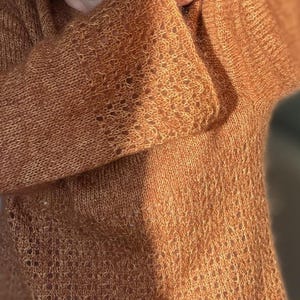 Patrón de tejido para blusa, suéter, jersey, encaje, patrón de ojales para mujer, PDF en inglés, tallas XS (S) M (L) XL (2XL) 3XL. Blusa Sunshine Reggae.