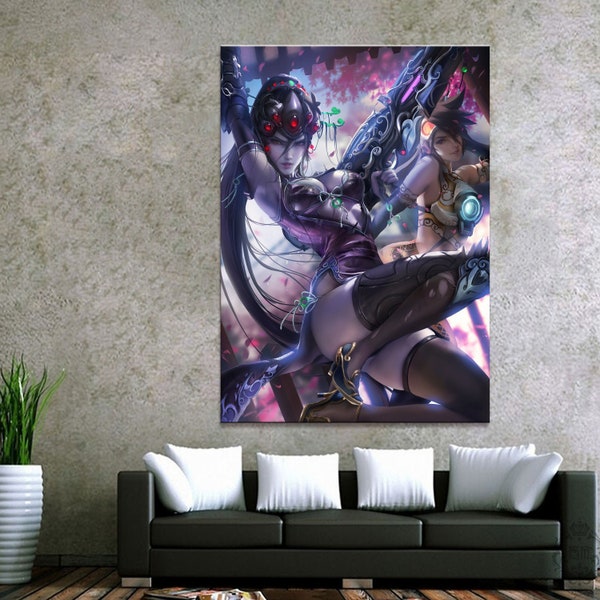 Poster Widowmaker, Overwatch, Poster Overwatch, Cadeau personnalisé, Streamer Twitch, Jeux vidéo, Widowmaker, Cadeau pour petit amiPoster, Salle de jeux, Dortoir