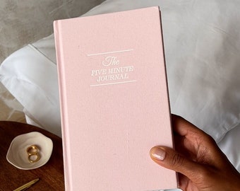 Pink Five Minute Gratitude Journal, Mindfulness Gift