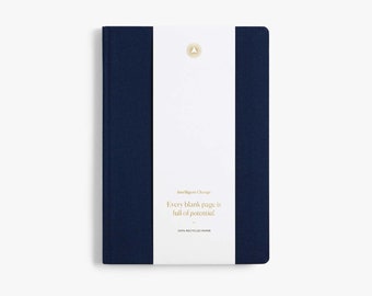 Midnight Blue Notebook - Lined, Recycled Paper