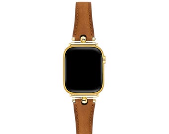 Genuine Leather Apple Watch Band: Slim Classic Style